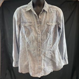 Daniel Rainn Distressed Chambray Button Down
